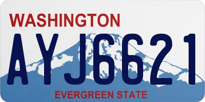 WA license plate AYJ6621