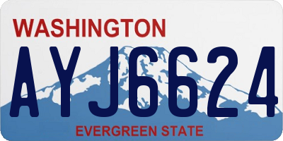 WA license plate AYJ6624
