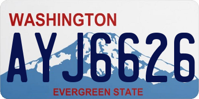 WA license plate AYJ6626