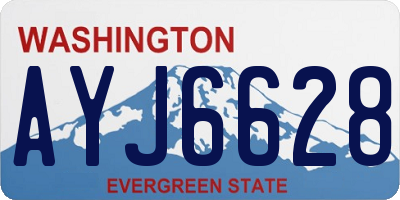 WA license plate AYJ6628