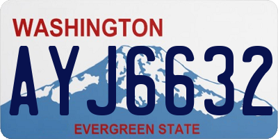 WA license plate AYJ6632