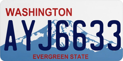 WA license plate AYJ6633
