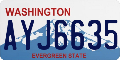 WA license plate AYJ6635