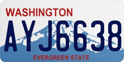 WA license plate AYJ6638