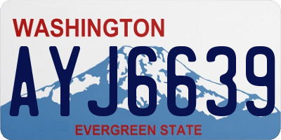WA license plate AYJ6639
