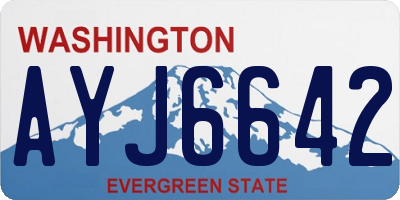 WA license plate AYJ6642
