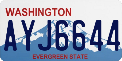 WA license plate AYJ6644