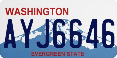 WA license plate AYJ6646