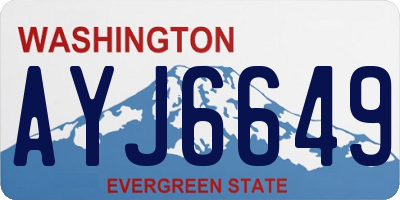 WA license plate AYJ6649