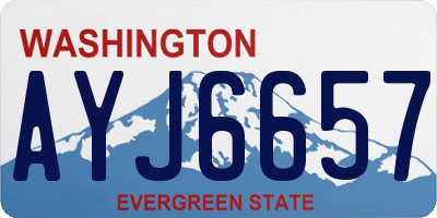 WA license plate AYJ6657