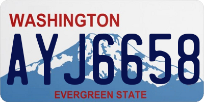 WA license plate AYJ6658