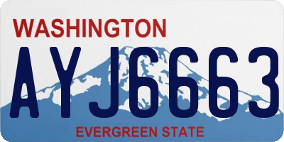WA license plate AYJ6663