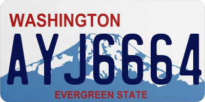 WA license plate AYJ6664