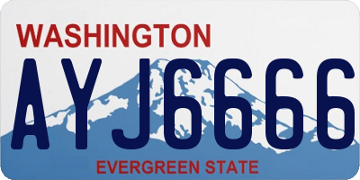 WA license plate AYJ6666