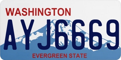 WA license plate AYJ6669