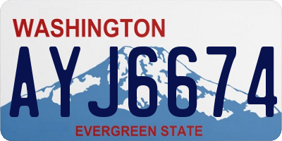 WA license plate AYJ6674