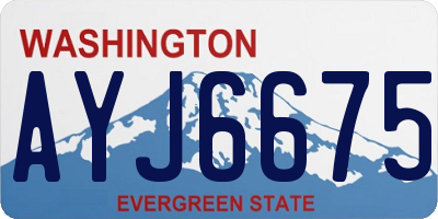 WA license plate AYJ6675