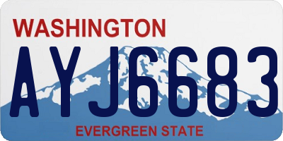 WA license plate AYJ6683