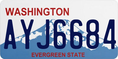 WA license plate AYJ6684