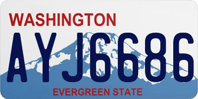 WA license plate AYJ6686