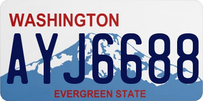 WA license plate AYJ6688
