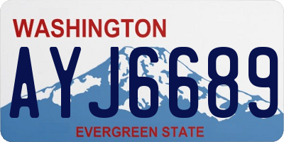 WA license plate AYJ6689