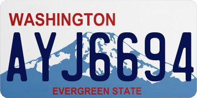 WA license plate AYJ6694