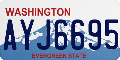 WA license plate AYJ6695