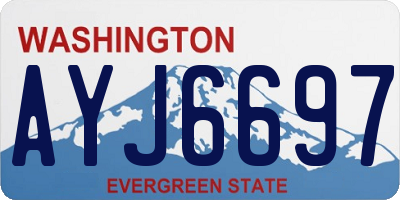 WA license plate AYJ6697
