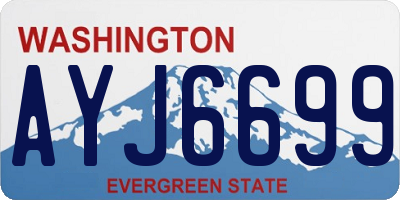 WA license plate AYJ6699