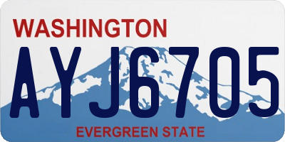 WA license plate AYJ6705