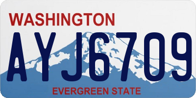 WA license plate AYJ6709