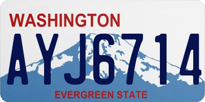 WA license plate AYJ6714