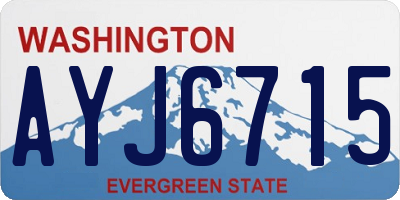 WA license plate AYJ6715