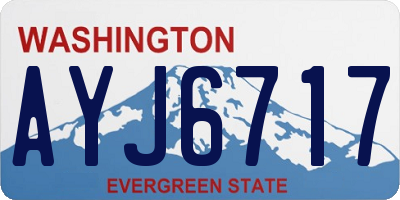 WA license plate AYJ6717