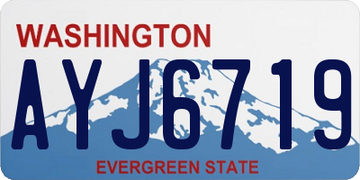 WA license plate AYJ6719
