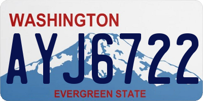 WA license plate AYJ6722