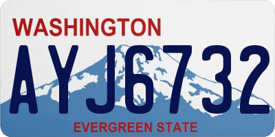 WA license plate AYJ6732