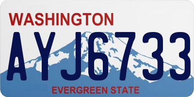 WA license plate AYJ6733