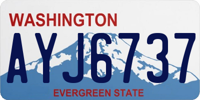 WA license plate AYJ6737