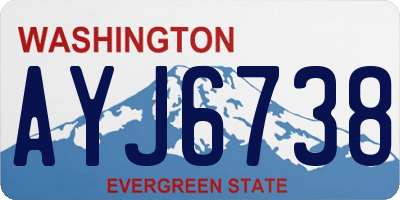 WA license plate AYJ6738
