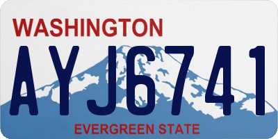 WA license plate AYJ6741
