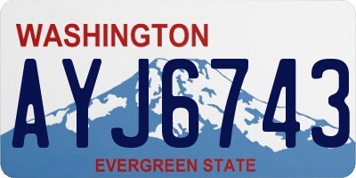WA license plate AYJ6743