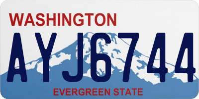 WA license plate AYJ6744