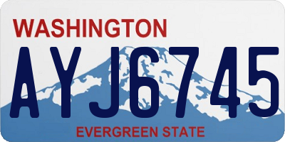 WA license plate AYJ6745