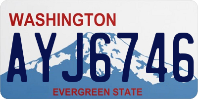 WA license plate AYJ6746