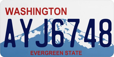 WA license plate AYJ6748