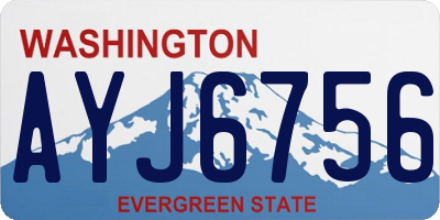 WA license plate AYJ6756
