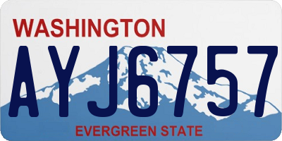 WA license plate AYJ6757