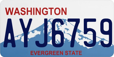 WA license plate AYJ6759